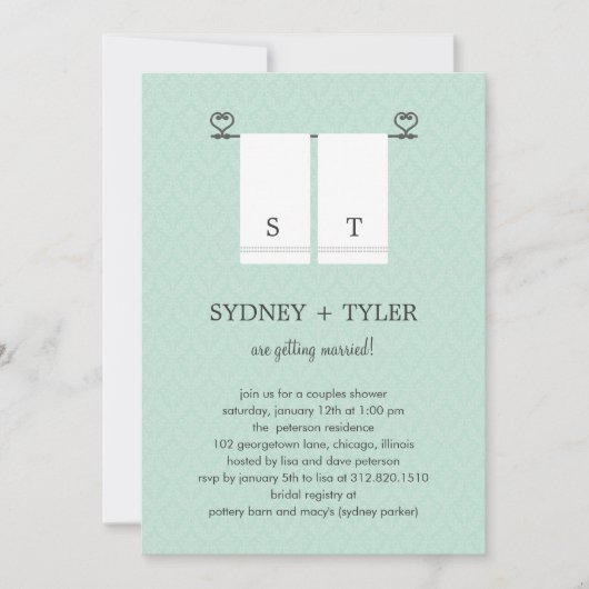 Invitation de son Wedding shower et de ses collabo (Devant)