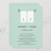 Invitation de son Wedding shower et de ses collabo (Devant / Derrière)