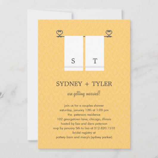 Invitation de son Wedding shower et de ses collègu (Devant)
