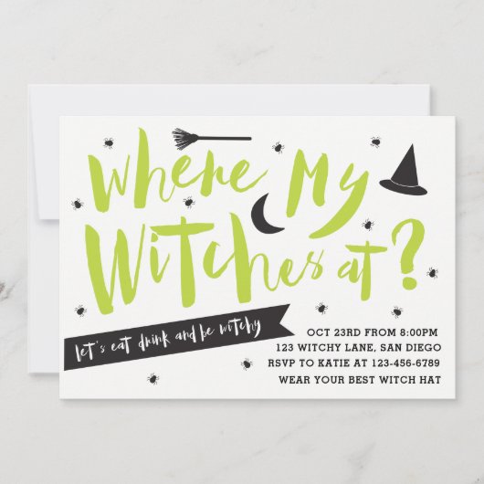 invitation de sorcière (Devant)