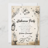 Invitation de sorcière de la fête du costume d'Hal (Devant)