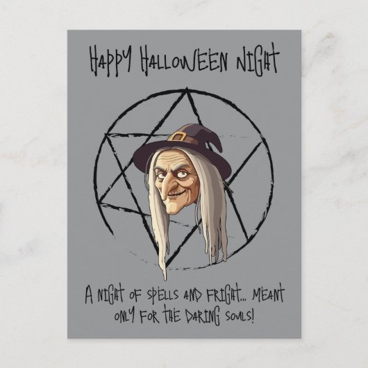 🧙♀️ Invitation de sorcière effrayante pour Hallo (Devant)