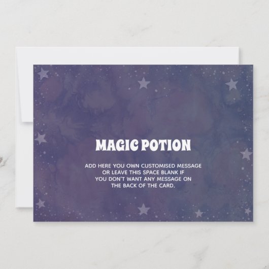 Invitation de sorcière enchantée (Dos)