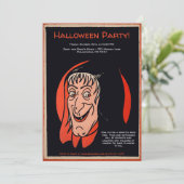 Invitation de sorcière personnalisable Retro (Debout devant)