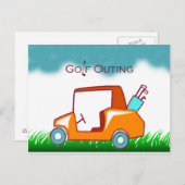 invitation de sortie de voiturette de golf (Devant / Derrière)
