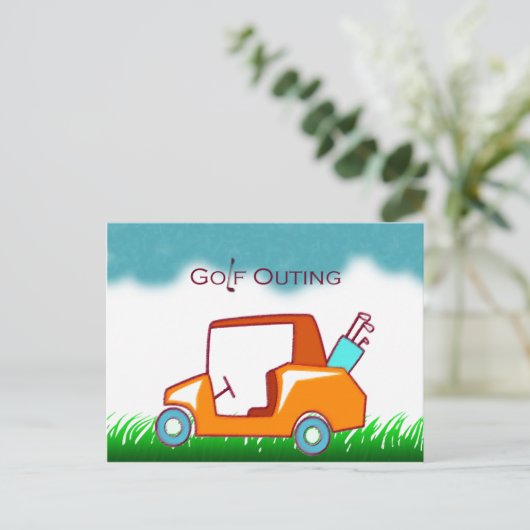 invitation de sortie de voiturette de golf (Debout devant)