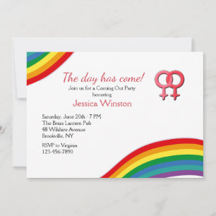 Invitation de sortie du placard pour femme