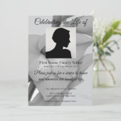 Invitation de souvenir de fleur grise (Debout devant)