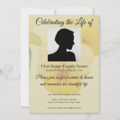Invitation de souvenir de pensée jaune (Devant)