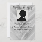 Invitation de souvenir grise (Devant)