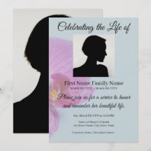 Invitation de souvenir orchidée bleue