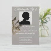 Invitation de souvenir taupe (Debout devant)