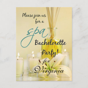 Invitation de spa de partie de Bachelorette -