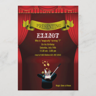 Invitation de spectacle de magie
