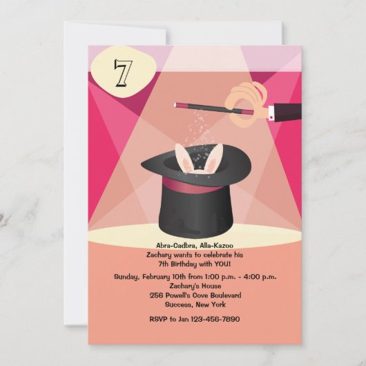 Invitation de spectacle de magie (Devant)