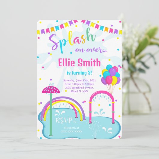 Invitation de Splash Pad (Debout devant)