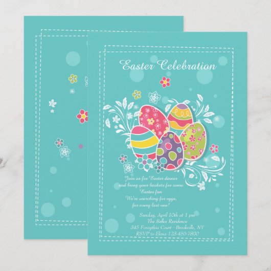 Invitation de splendeur de Pâques (Devant / Derrière)