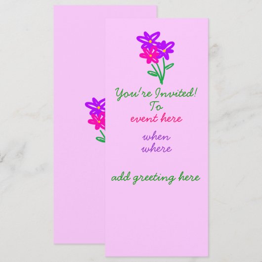 Invitation de Spring Fling (Devant / Derrière)