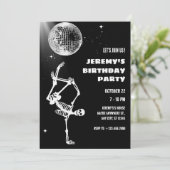 Invitation de squelette de boule disco dansant (Debout devant)