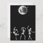 Invitation de squelette de boule disco dansant (Dos)