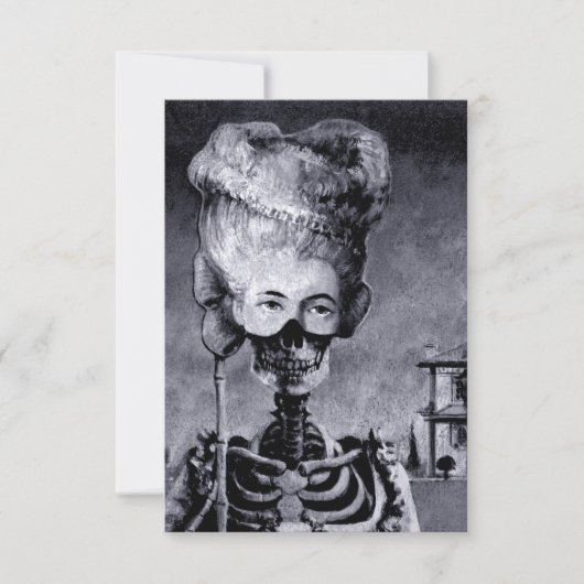 Invitation de squelette d'Halloween (Devant)