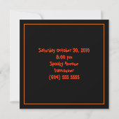Invitation de squelettes de Halloween (Dos)
