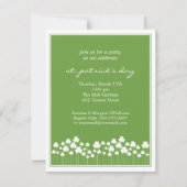 Invitation de St patrick shamrock Garden (Devant)