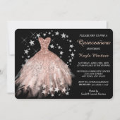 Invitation de Star Shimmer Peach Quinceanera (Devant)