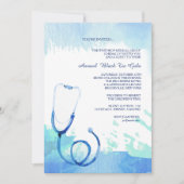 Invitation de stéthoscope d'aquarelle (Devant)