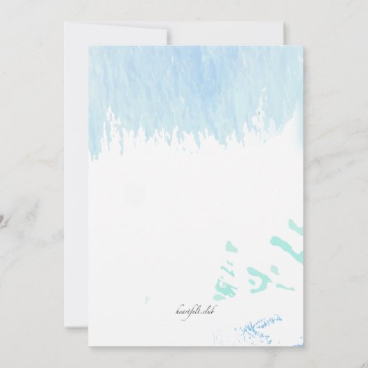 Invitation de stéthoscope d'aquarelle (Dos)