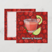 Invitation de Strawberry Daiquiri (Devant / Derrière)