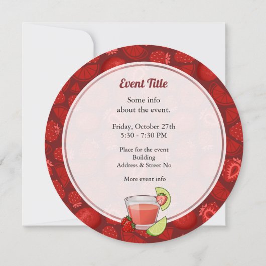 Invitation de Strawberry Daiquiri (Dos)