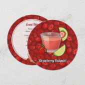 Invitation de Strawberry Daiquiri (Devant / Derrière)