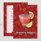 Invitation de Strawberry Daiquiri (Devant / Derrière)