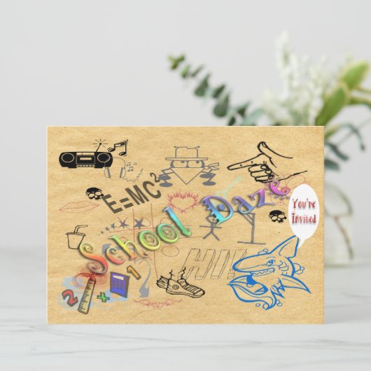 Invitation de stupéfaction d'école (Debout devant)