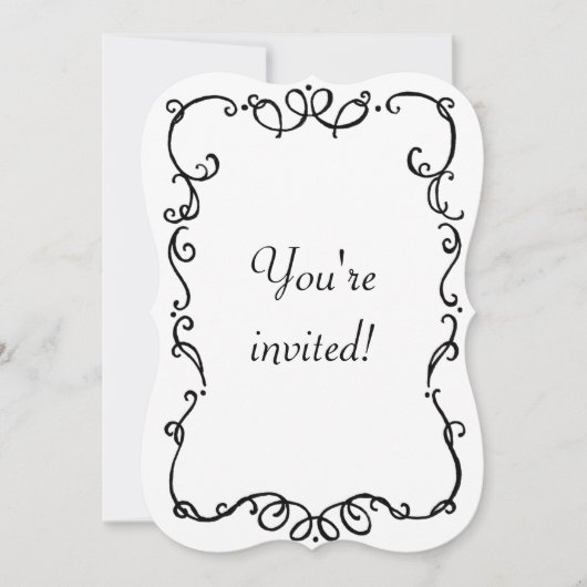 Invitation de style Art nouveau vintage (Devant)