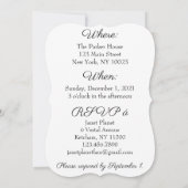 Invitation de style Art nouveau vintage (Dos)