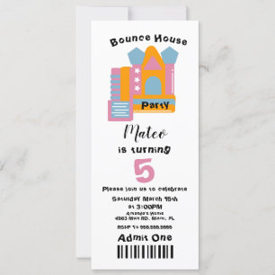 Invitation de style billet d'anniversaire de maiso
