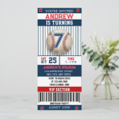 Invitation de style billet de baseball personnalis (Debout devant)