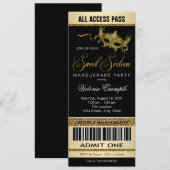Invitation de style billet pour une douce soirée m (Devant / Derrière)