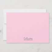 Invitation de style de billet avec la photo - rose (Dos)