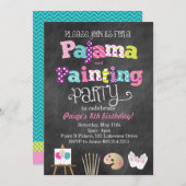 Invitation de style de pyjama et de tableau de (Devant / Derrière)