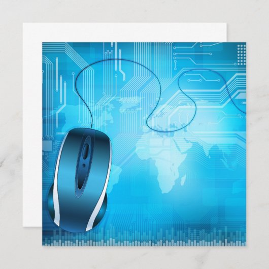 invitation de style de technologie (Devant / Derrière)