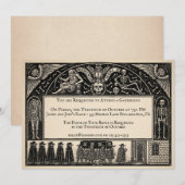 Invitation de style funéraire victorien (Devant / Derrière)