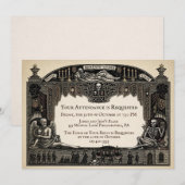 Invitation de style funéraire victorien (Devant / Derrière)