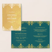 Invitation de style indien Turquoise Gold Mariage (Affichage)