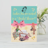 Invitation de style rétro "Fête des mariées" (Debout devant)