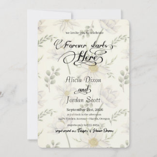 Invitation de style romantique classique