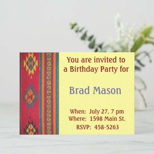 Invitation de style sud-ouest (Debout devant)