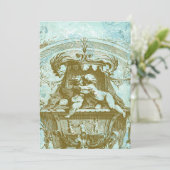 Invitation de style vintage avec des anges chérubi (Debout devant)